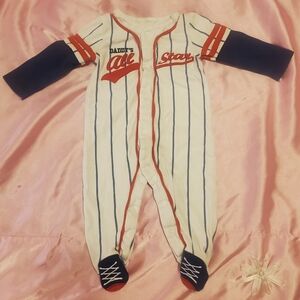 Koala Kids White and Blue Footies One Piece